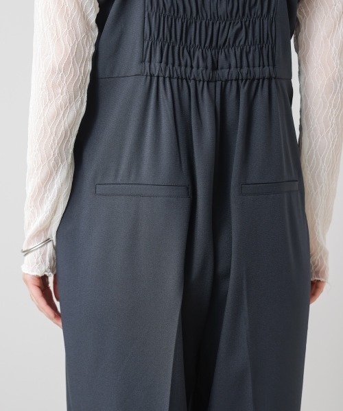 Bou Jeloud（ブージュルード）の「【はあちゅう*Bou Jeloud】ウエストタックサロペット（サロペット/オーバーオール・レディース・ネイビー/ベージュ・FREE）」の5枚目の写真