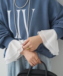 PUAL CE CIN | 布帛袖フレアカットソー(Tシャツ/カットソー)