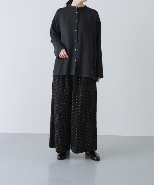 かぐれ（カグレ）の「レーヨンワイドシャツ（シャツ/ブラウス・レディース・ブラウン/ブラック・FREE）」の9枚目の写真