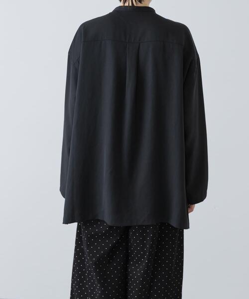 かぐれ（カグレ）の「レーヨンワイドシャツ（シャツ/ブラウス・レディース・ブラウン/ブラック・FREE）」の12枚目の写真