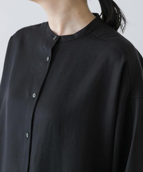 かぐれ（カグレ）の「レーヨンワイドシャツ（シャツ/ブラウス・レディース・ブラウン/ブラック・FREE）」の13枚目の写真