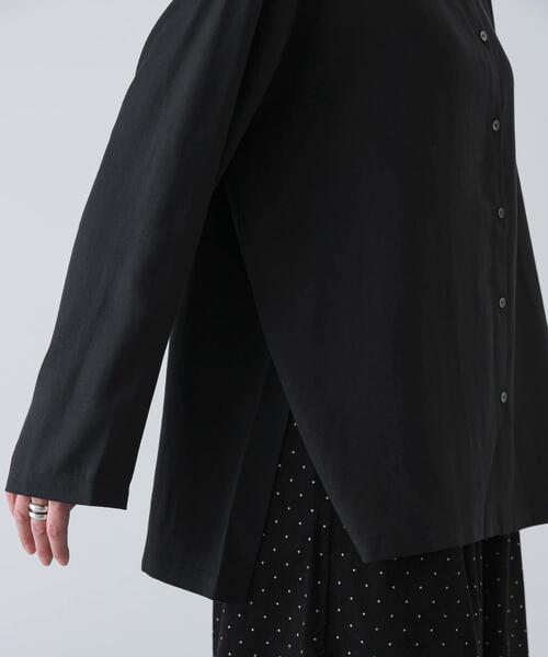 かぐれ（カグレ）の「レーヨンワイドシャツ（シャツ/ブラウス・レディース・ブラウン/ブラック・FREE）」の14枚目の写真