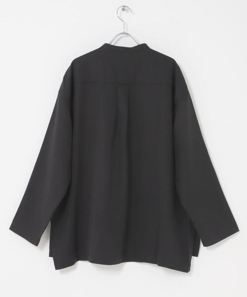 かぐれ（カグレ）の「レーヨンワイドシャツ（シャツ/ブラウス・レディース・ブラウン/ブラック・FREE）」の18枚目の写真