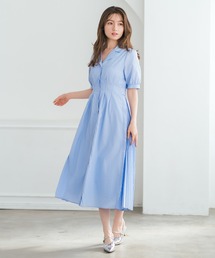 2026春夏新作 サイドプリーツテーラーワンピース