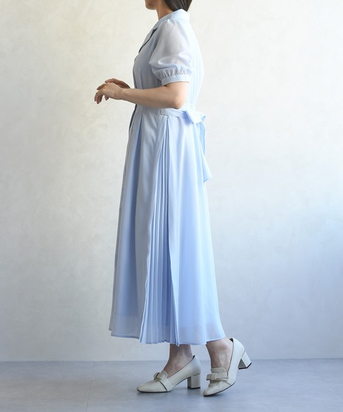 MISCH MASCH(ミッシュマッシュ)の「2026春夏新作 サイドプリーツテーラーワンピース(ワンピース・レディース・ブルー系/イエロー/ブルー・M/S)」の7枚目の写真