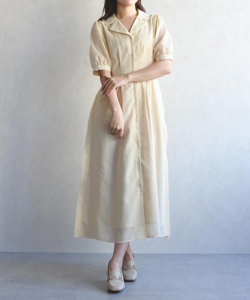 MISCH MASCH(ミッシュマッシュ)の「2026春夏新作 サイドプリーツテーラーワンピース(ワンピース・レディース・ブルー系/イエロー/ブルー・M/S)」の11枚目の写真