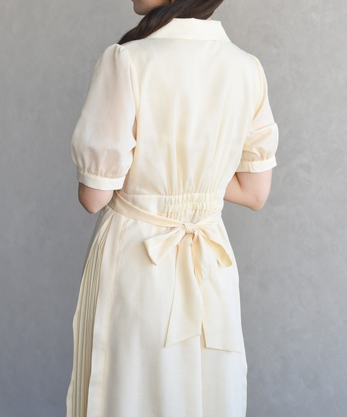 MISCH MASCH(ミッシュマッシュ)の「2026春夏新作 サイドプリーツテーラーワンピース(ワンピース・レディース・ブルー系/イエロー/ブルー・M/S)」の14枚目の写真