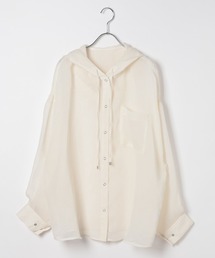 LEPSIM | メッシュフード長袖シャツ　639503(シャツ/ブラウス)