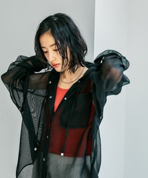 LEPSIM | メッシュフード長袖シャツ　639503(シャツ/ブラウス)