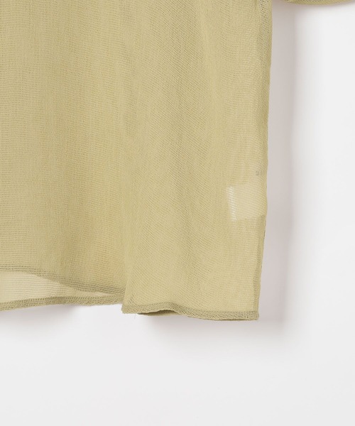 LEPSIM（レプシィム）の「メッシュフード長袖シャツ　639503（シャツ/ブラウス・レディース・ベージュ/ナチュラル/ブラック・FREE）」の8枚目の写真