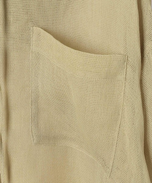 LEPSIM（レプシィム）の「メッシュフード長袖シャツ　639503（シャツ/ブラウス・レディース・ベージュ/ナチュラル/ブラック・FREE）」の9枚目の写真