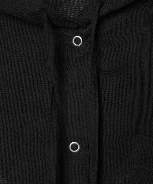 LEPSIM（レプシィム）の「メッシュフード長袖シャツ　639503（シャツ/ブラウス・レディース・ベージュ/ナチュラル/ブラック・FREE）」の12枚目の写真