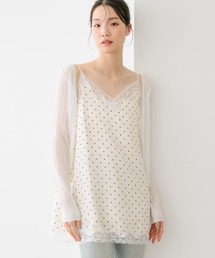 Heather（ヘザー）の「レーストリムサテンキャミワンピース　659591（ワンピース）」