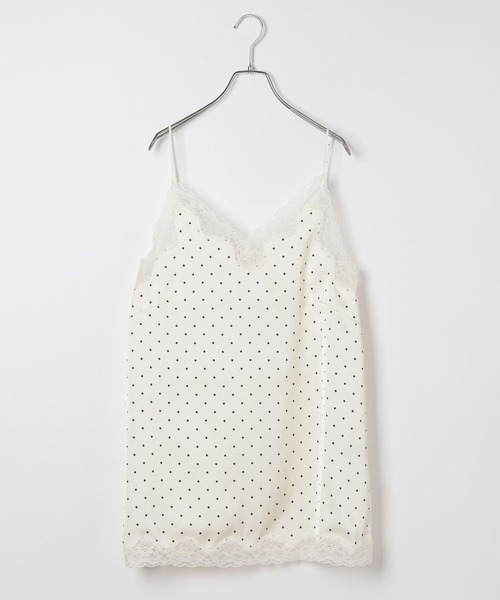 Heather(ヘザー)の「レーストリムサテンキャミワンピース 659591(ワンピース・レディース・ブラック系その他/アイボリー/ホワイト系その他・FREE)」の2枚目の写真