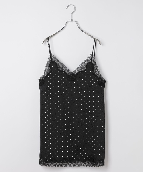 Heather(ヘザー)の「レーストリムサテンキャミワンピース 659591(ワンピース・レディース・ブラック系その他/アイボリー/ホワイト系その他・FREE)」の3枚目の写真