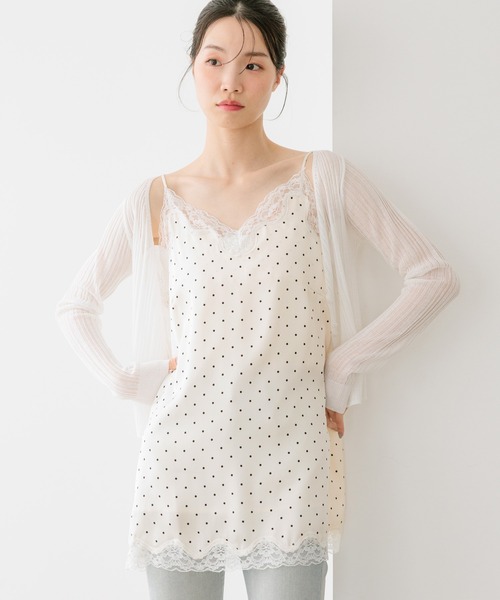 Heather（ヘザー）の「レーストリムサテンキャミワンピース　659591（ワンピース・レディース・ブラック系その他/アイボリー/ホワイト系その他・FREE）」の18枚目の写真