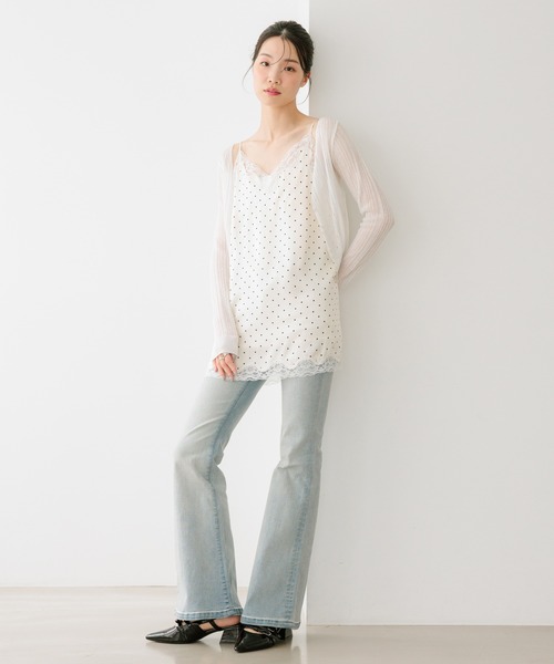 Heather（ヘザー）の「レーストリムサテンキャミワンピース　659591（ワンピース・レディース・ブラック系その他/アイボリー/ホワイト系その他・FREE）」の22枚目の写真