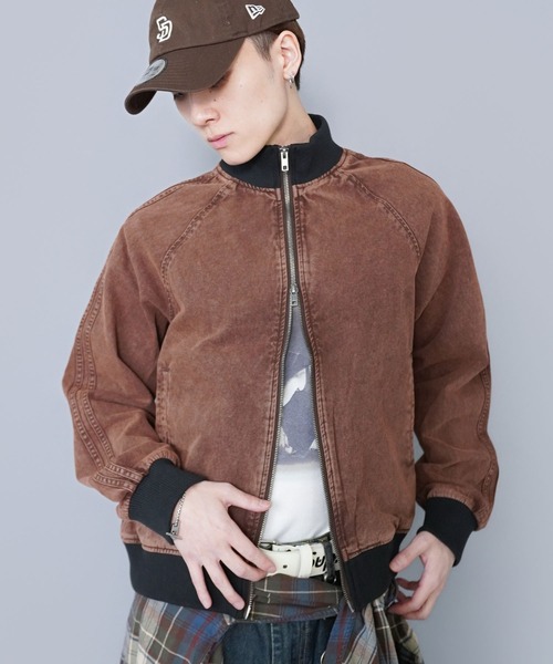 SPINNS（スピンズ）の「ヴィンテージライクリブショートブルゾン/ダブルジップ/リアルツリーカモ/ユニセックス（ブルゾン・メンズ・ウッドランド/リアルツリーカモ/ブラウン/ブラック・ONESIZE）」の2枚目の写真