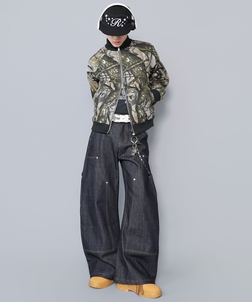 SPINNS（スピンズ）の「ヴィンテージライクリブショートブルゾン/ダブルジップ/リアルツリーカモ/ユニセックス（ブルゾン・メンズ・ウッドランド/リアルツリーカモ/ブラウン/ブラック・ONESIZE）」の15枚目の写真