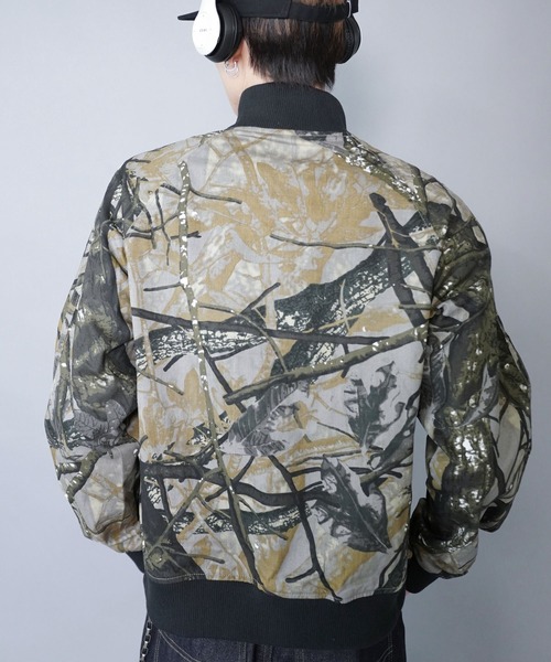 SPINNS（スピンズ）の「ヴィンテージライクリブショートブルゾン/ダブルジップ/リアルツリーカモ/ユニセックス（ブルゾン・メンズ・ウッドランド/リアルツリーカモ/ブラウン/ブラック・ONESIZE）」の19枚目の写真