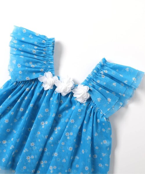 apres les cours（アプレレクール）の「【UVカット】デイジー・ハートチュールセパレート水着_ジュニア対応（水着・キッズ・ブルー/アイボリー・80/90/100/110/120/130/140）」の10枚目の写真