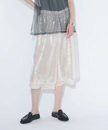 maturely / スパンコール ハーフ パンツ