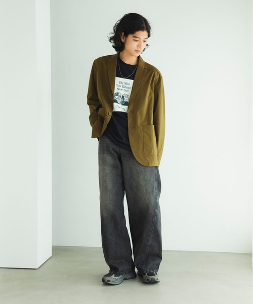 NEW BALANCE(ニューバランス)の「NB GREY シングルジャケット(テーラードジャケット・メンズ・カーキブラウン/ブラック・MEDIUM/LARGE/X-LARGE/XX-LARGE/SMALL)」の3枚目の写真