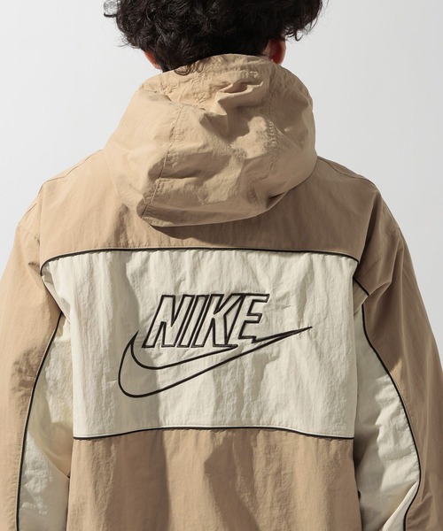 Nike フード付きジャケット Mサイズ ベージュ/ホワイト セール】【NIKE(ナイキ)】フーデッド ジャケット（ナイロンジャケット