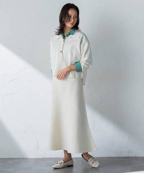 LAUTREAMONT(ロートレアモン)の「フレアニットスカート(スカート・レディース・ネイビー/ホワイト・9号)」の21枚目の写真