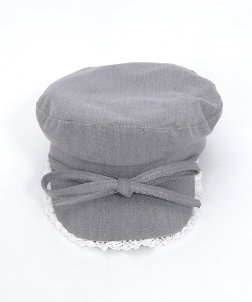 axes femme POETIQUE（アクシーズファムポエティック）の「レースフリルキャスケット（ハット・レディース・ブラック/グレー・FREE）」の6枚目の写真