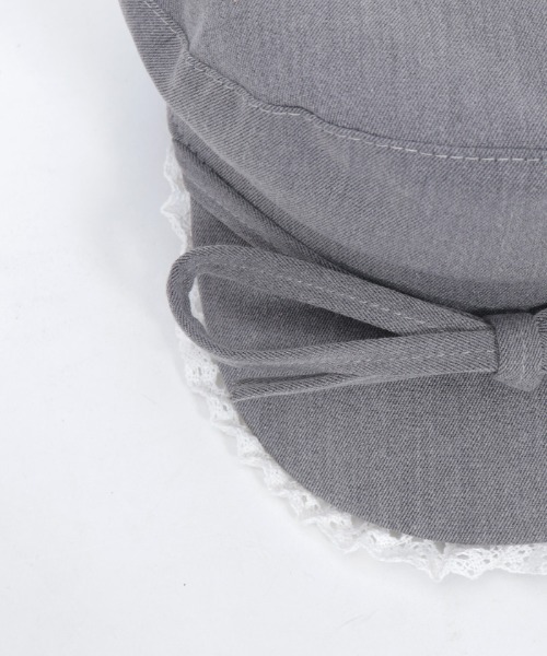 axes femme POETIQUE（アクシーズファムポエティック）の「レースフリルキャスケット（ハット・レディース・ブラック/グレー・FREE）」の10枚目の写真