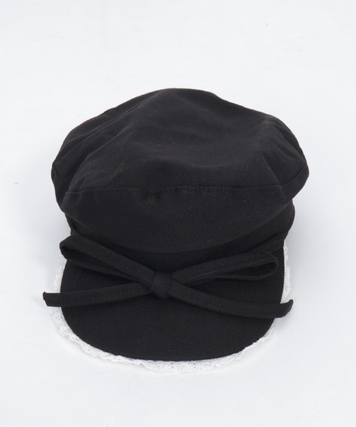 axes femme POETIQUE（アクシーズファムポエティック）の「レースフリルキャスケット（ハット・レディース・ブラック/グレー・FREE）」の13枚目の写真