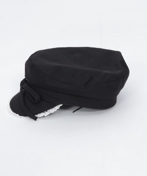 axes femme POETIQUE（アクシーズファムポエティック）の「レースフリルキャスケット（ハット・レディース・ブラック/グレー・FREE）」の14枚目の写真