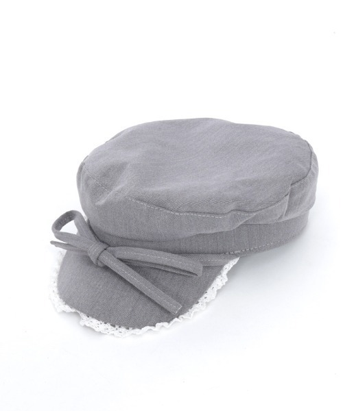 axes femme POETIQUE（アクシーズファムポエティック）の「レースフリルキャスケット（ハット・レディース・ブラック/グレー・FREE）」の5枚目の写真