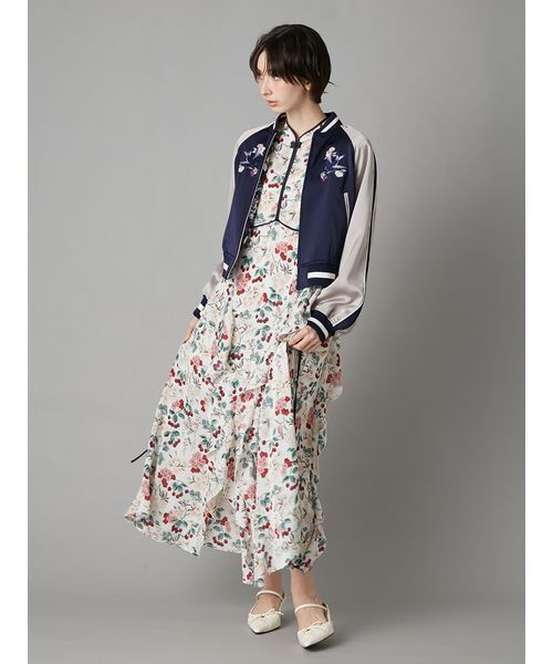 LILY BROWN（リリーブラウン）の「【LILY BROWN×KEITA MARUYAMA】yozakuraスカジャン(サテンリバーシブル)（ブルゾン・レディース・ネイビー/ピンク/カーキ・F）」の19枚目の写真