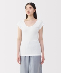 無印良品 | 婦人　フライス編みフレンチスリーブＴシャツ(インナーウェア/肌着)