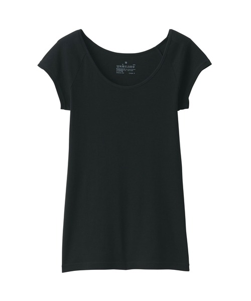 無印良品(ムジルシリョウヒン)の「婦人 フライス編みフレンチスリーブTシャツ(インナーウェア/肌着・レディース・ホワイト/グレー/ブラック・S/M/L/XL)」の14枚目の写真