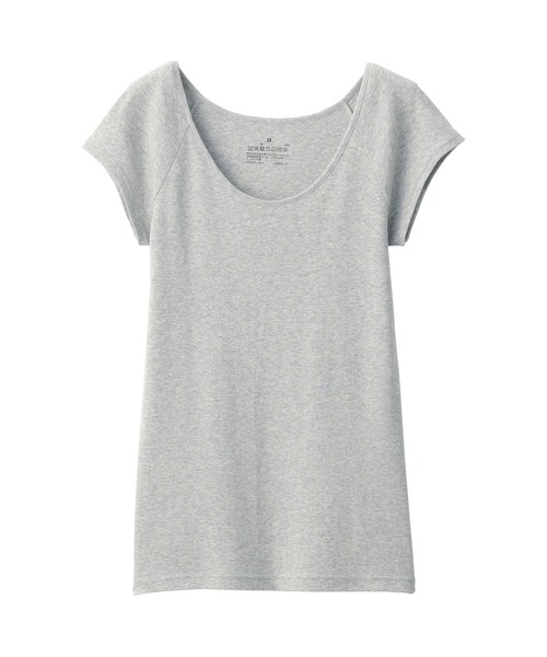 無印良品(ムジルシリョウヒン)の「婦人 フライス編みフレンチスリーブTシャツ(インナーウェア/肌着・レディース・ホワイト/グレー/ブラック・S/M/L/XL)」の20枚目の写真