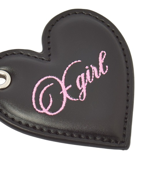 X-girl(エックスガール)の「FAUX LEATHER HEART KEYRING(キーホルダー・レディース・ブラック/ベージュ・ONE SIZE)」の9枚目の写真