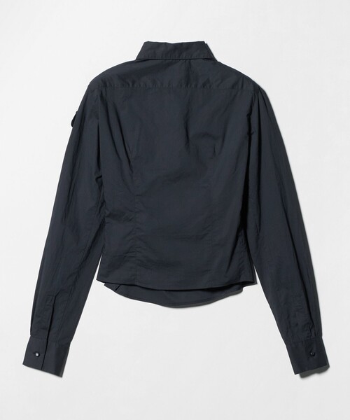 ATTISESSION（アティセッション）の「＜ATTISESSION＞コットン ギャザー ヨーク シャツ（シャツ/ブラウス・レディース・ネイビー/ホワイト・FREE）」の6枚目の写真