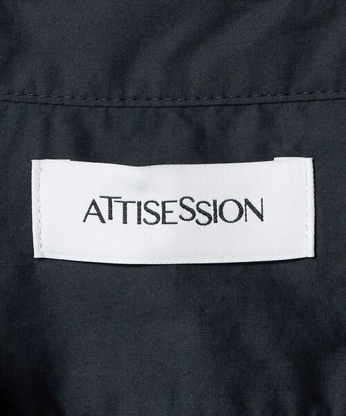 ATTISESSION（アティセッション）の「＜ATTISESSION＞コットン ギャザー ヨーク シャツ（シャツ/ブラウス・レディース・ネイビー/ホワイト・FREE）」の16枚目の写真