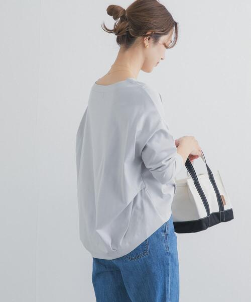 URBAN RESEARCH DOORS（アーバンリサーチドアーズ）の「コットンバックタック7分袖プルオーバー（Tシャツ/カットソー・レディース・オフホワイト/パープル/ブラック/ブルー系その他・FREE）」の8枚目の写真