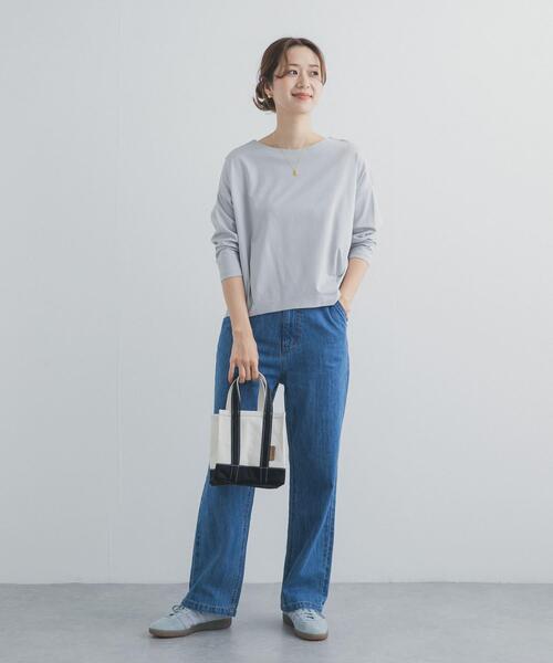 URBAN RESEARCH DOORS（アーバンリサーチドアーズ）の「コットンバックタック7分袖プルオーバー（Tシャツ/カットソー・レディース・オフホワイト/パープル/ブラック/ブルー系その他・FREE）」の10枚目の写真