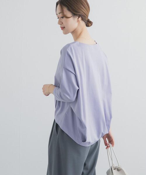 URBAN RESEARCH DOORS（アーバンリサーチドアーズ）の「コットンバックタック7分袖プルオーバー（Tシャツ/カットソー・レディース・オフホワイト/パープル/ブラック/ブルー系その他・FREE）」の15枚目の写真