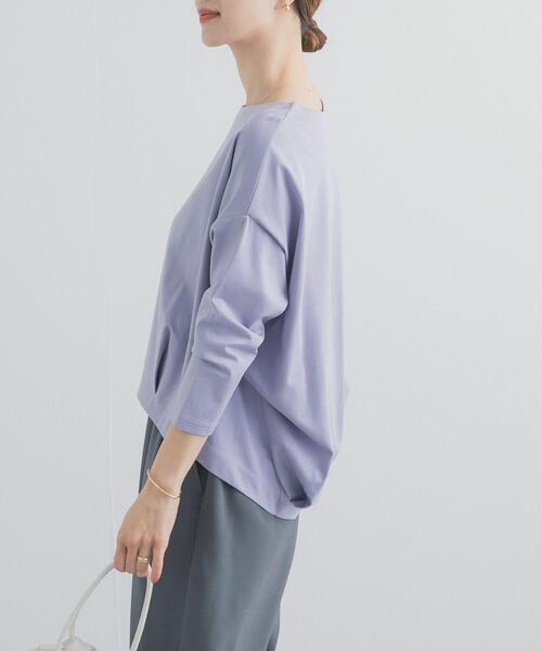 URBAN RESEARCH DOORS（アーバンリサーチドアーズ）の「コットンバックタック7分袖プルオーバー（Tシャツ/カットソー・レディース・オフホワイト/パープル/ブラック/ブルー系その他・FREE）」の16枚目の写真