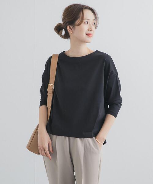 URBAN RESEARCH DOORS（アーバンリサーチドアーズ）の「コットンバックタック7分袖プルオーバー（Tシャツ/カットソー・レディース・オフホワイト/パープル/ブラック/ブルー系その他・FREE）」の19枚目の写真