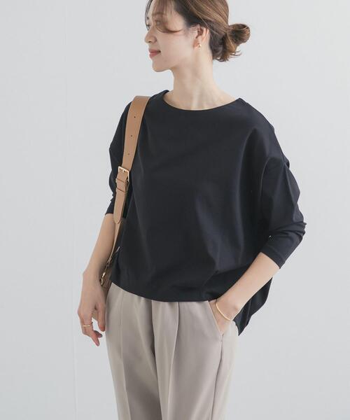 URBAN RESEARCH DOORS（アーバンリサーチドアーズ）の「コットンバックタック7分袖プルオーバー（Tシャツ/カットソー・レディース・オフホワイト/パープル/ブラック/ブルー系その他・FREE）」の20枚目の写真