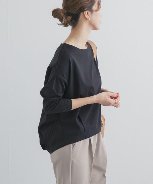 URBAN RESEARCH DOORS（アーバンリサーチドアーズ）の「コットンバックタック7分袖プルオーバー（Tシャツ/カットソー・レディース・オフホワイト/パープル/ブラック/ブルー系その他・FREE）」の21枚目の写真