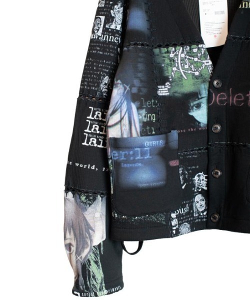 SEVESKIG(セヴシグ)の「seveskig/セブシグ/Fragment Cardigan ver, Serial Experiments Lain(カーディガン/ボレロ・メンズ・ブラック・L/M)」の3枚目の写真