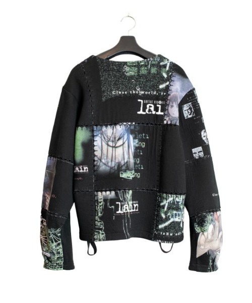 SEVESKIG(セヴシグ)の「seveskig/セブシグ/Fragment Cardigan ver, Serial Experiments Lain(カーディガン/ボレロ・メンズ・ブラック・L/M)」の2枚目の写真